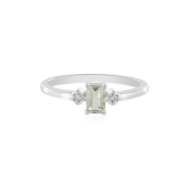Grüner Amethyst-Silberring