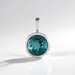 Ciondolo in argento con Fluorite Blu Caraibico