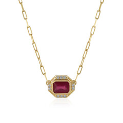 Bemainty Ruby Silver Necklace