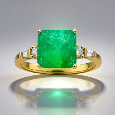 Anello in oro con Smeraldo Zambia AAA (CIRARI)
