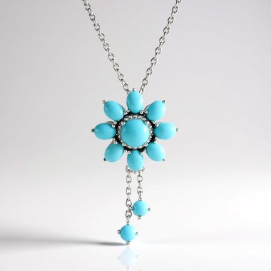 Sleeping Beauty Turquoise Silver Necklace (Faszination Türkis)