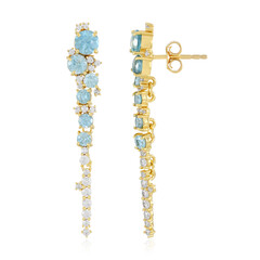Pendientes en plata con Zircón de Ratanak Kirí (Adela Silber)