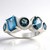 Anello in argento con Topazio Blu Londra (Pallanova)