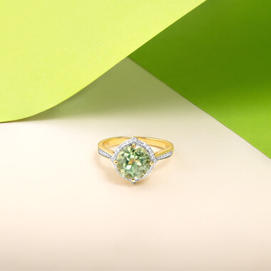 Bague en or et Diaspore à couleur changeante