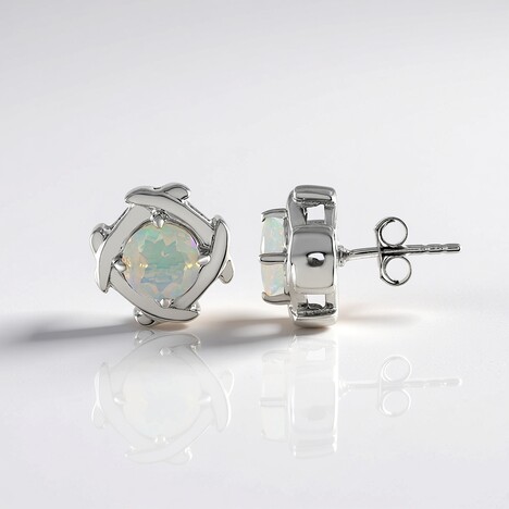 Orecchini in argento con Opale di Welo