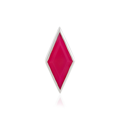 Zilveren hanger met een framboos chalcedoon (MONOSONO COLLECTION)