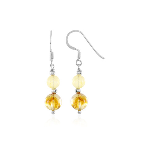 Citrin-Silberohrringe