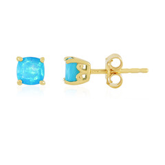 Äthiopischer Blauer Opal-Silberohrringe