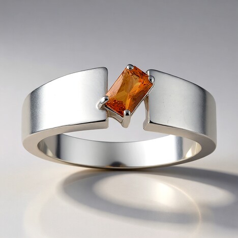 Anello in argento con Topazio Tepetate