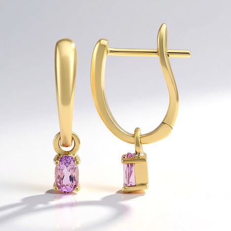 Orecchini in oro con Scapolite Porpora