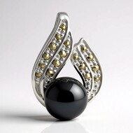 Pendentif en argent et Perle de culture de Tahiti (Annette classic)