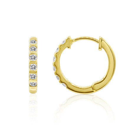 18K IF (D) Diamond Gold Earrings (Annette)