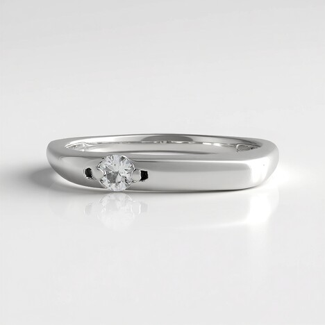 Anello in argento con Zaffiro Bianco
