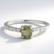 Zilveren ring met een koper toermalijn