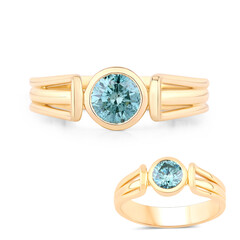 Bague en or et Diamant bleu ciel I2 (SUHANA)