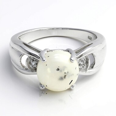 Anello in argento con Agata Dendritica