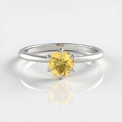 Anello in argento con Berillo Giallo