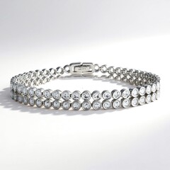 Bracciale in argento con Topazio Bianco