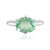 Anillo en plata con Fluorita verde
