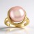 Anello in argento con Perla Ming Porpora (TPC)