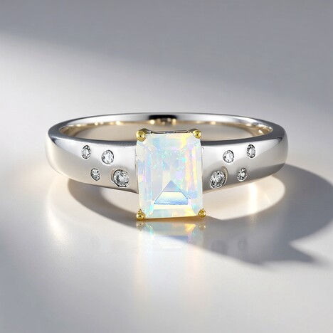Anello in argento con Opale di Welo