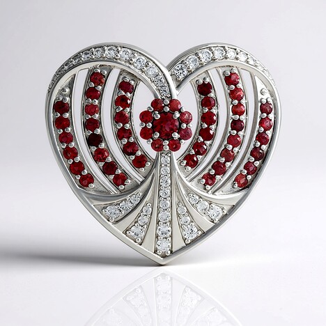 Pendentif en argent et Rubis de Tanzanie (de Melo Essence)