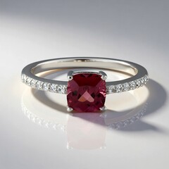 Anello in argento con Granato Malawi
