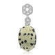Pendentif en argent et Jaspe Dalmatien