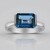 Anello in argento con Topazio Blu Londra (Pallanova)