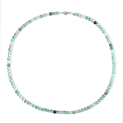 Fluorit-Silberhalskette