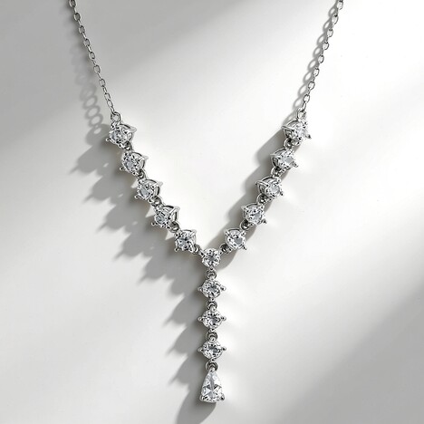 Collana in argento con Topazio Bianco