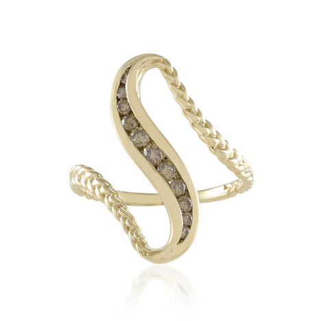 Anillo en oro con Diamante champán I2 (de Melo Gold)