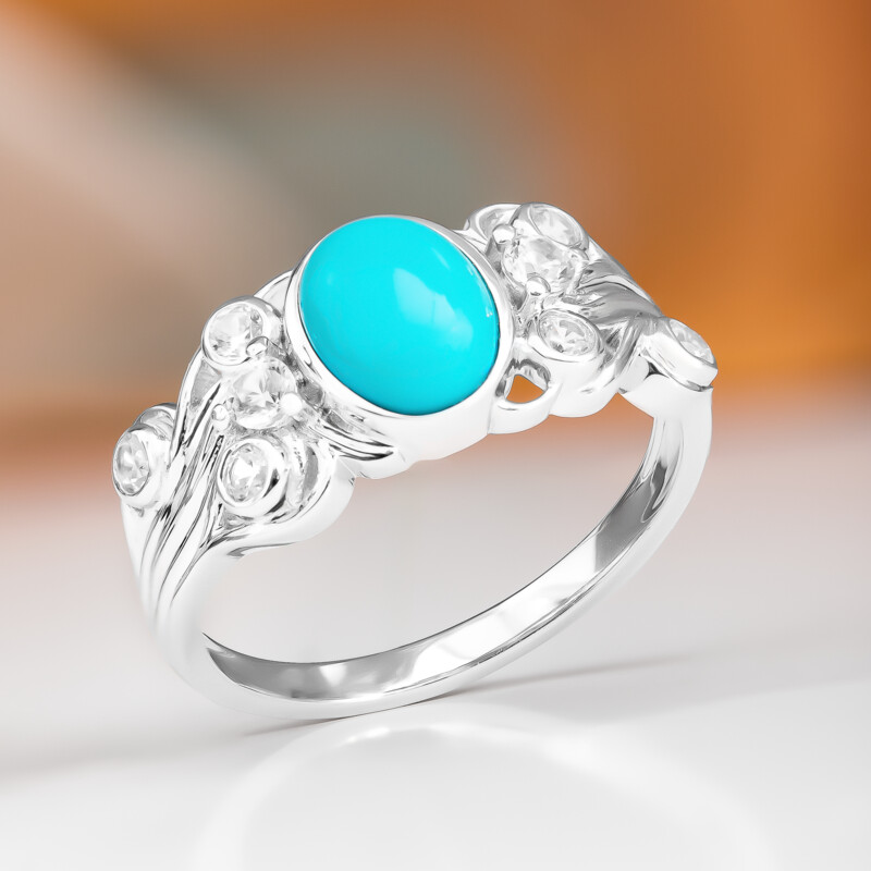 Sleeping Beauty Turquoise Silver Ring