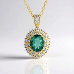 Collana in argento con Fluorite Verde (Gems en Vogue)