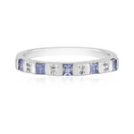 Blauer Ceylon-Saphir-Silberring