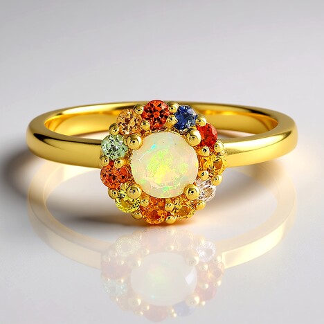 Bague en argent et Opale Welo
