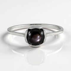 Anello in argento con Zaffiro Stellato Nero (de Melo Essence)