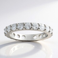 Anello in argento con Topazio Bianco