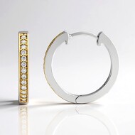 Boucles d'oreilles en argent et Diamant I1 (G) (Annette)