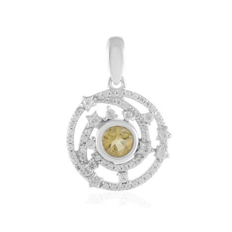 Colgante en plata con Berilo amarillo