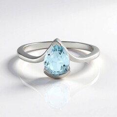 Anello in argento con Topazio Blu Cielo