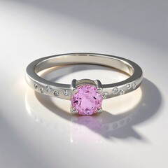 Anello in argento con Kunzite