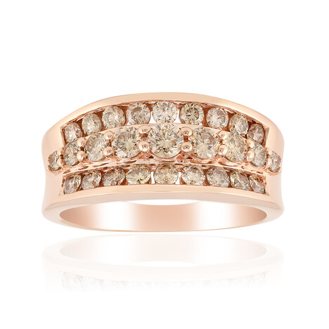 Gouden ring met een SI1 Argyle Rose De France Diamant (Annette)