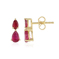 Boucles d'oreilles en argent et Rubis de Madagascar