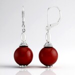 Orecchini in argento con Corniola (Jones Lee)