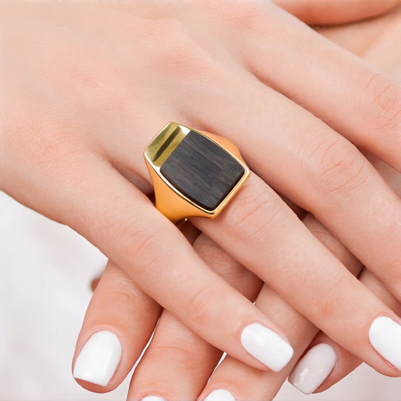 Bague en argent et Chêne des marais (dagen)