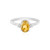 Bague en argent et Citrine