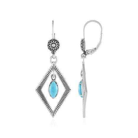 Sleeping Beauty-Türkis-Silberohrringe (Desert Chic)