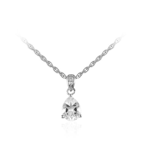 Collana in argento con Topazio Bianco