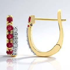 Orecchini in oro con Berillo Rosso